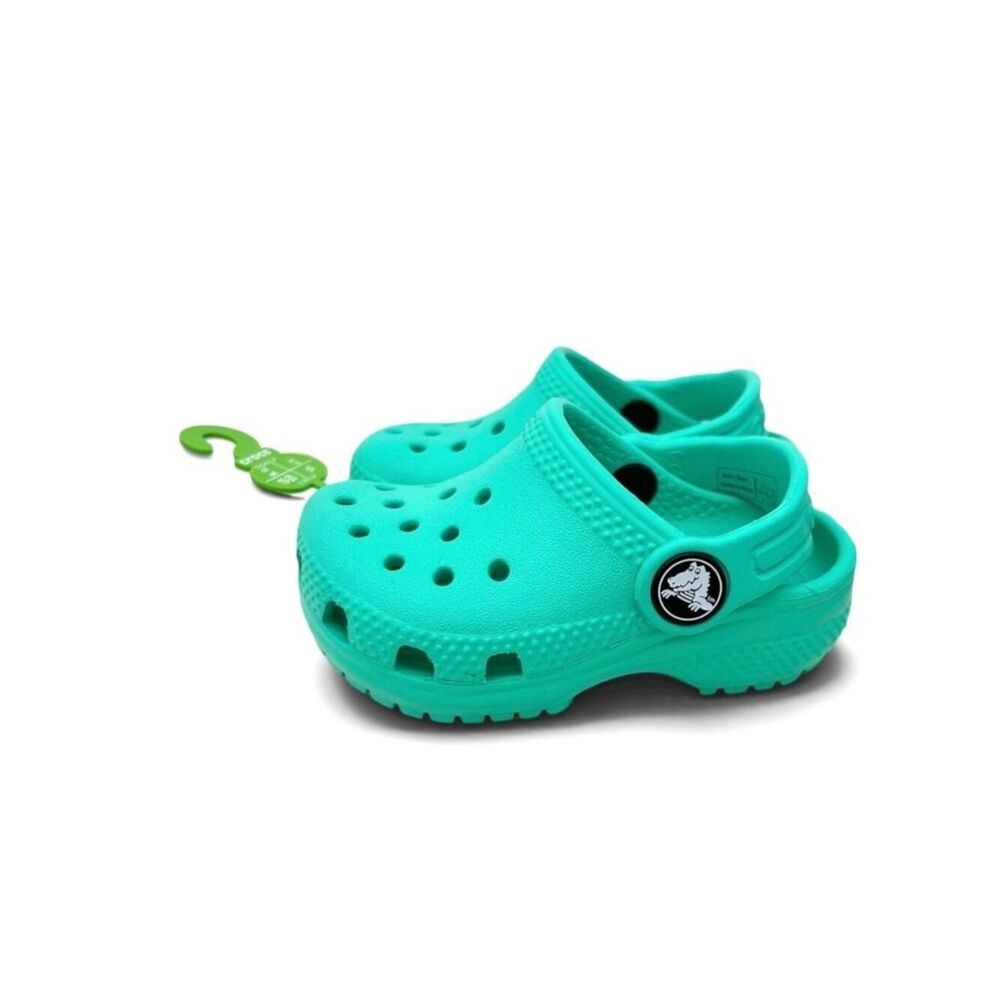 Crocs Kids Classic Clog Lagoon Toddler C4 Slip On Lightweight Water Friendly